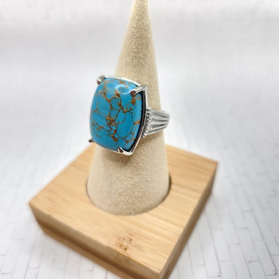 Mojave Turquoise Ring in Stainless Steel - Size 8 - image 8