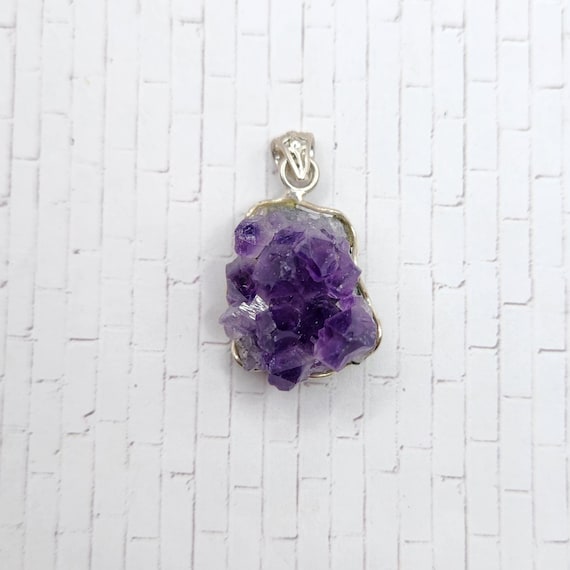 Rough Amethyst Crystal Pendant - image 1