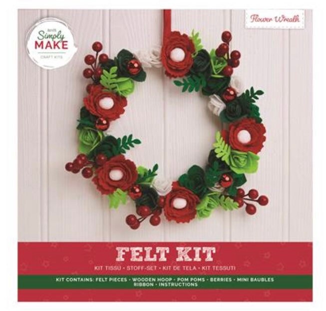Felt Flower Christmas Wreath Sewing Kit. Sewing. Craft Etsy UK