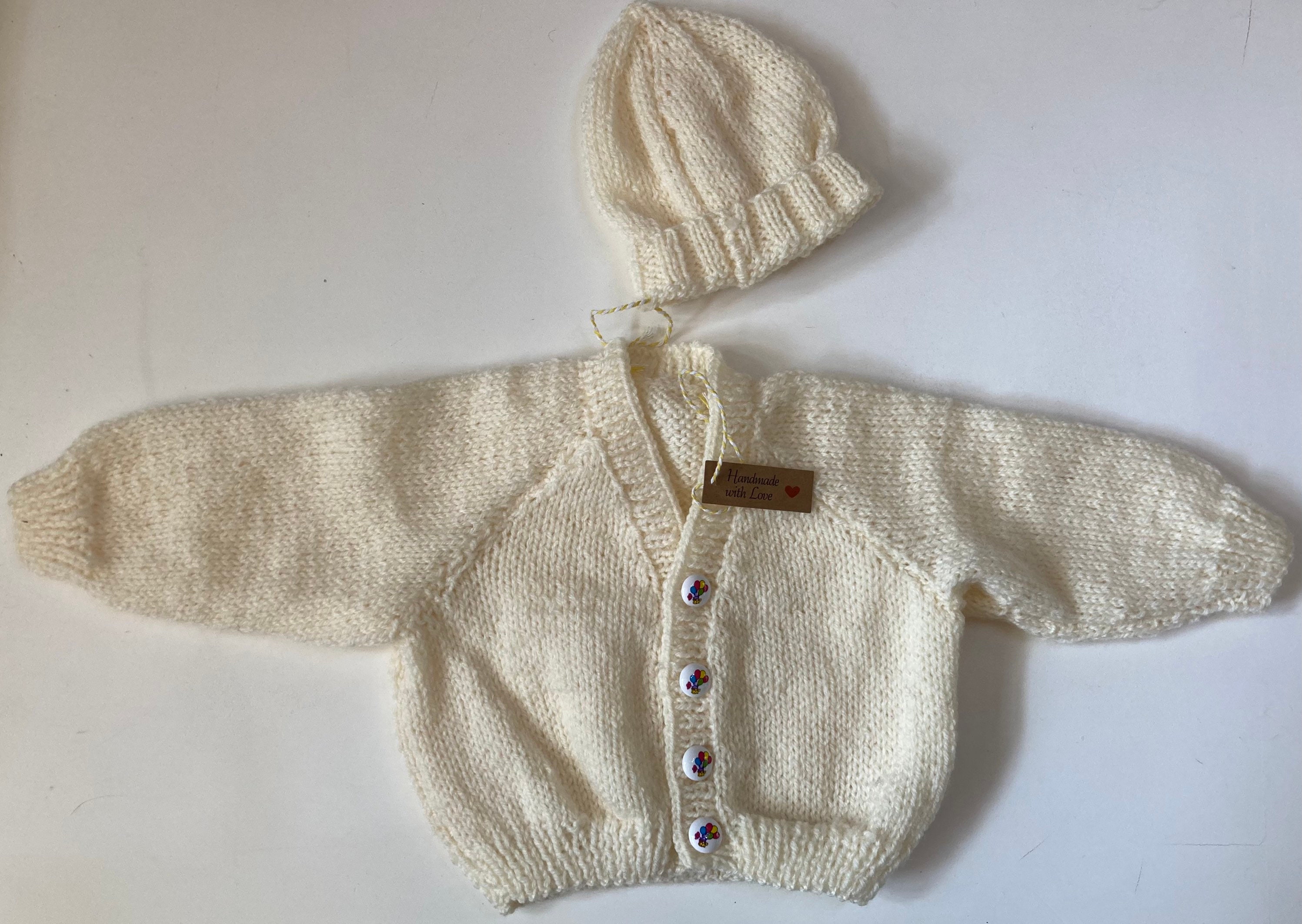 Handmade baby cream cardigan. Knitted baby clothes.Baby | Etsy