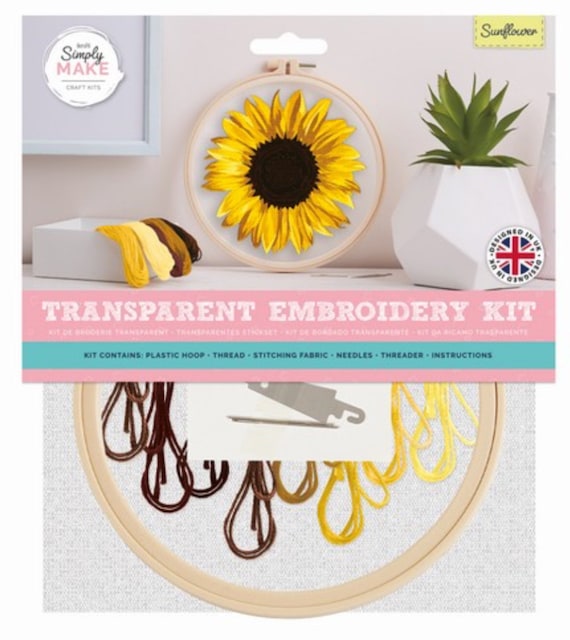 Simply Make Transparent Embroidery Kit - Sunflower Simply Make Transparent Embroidery Kit - Sunflower