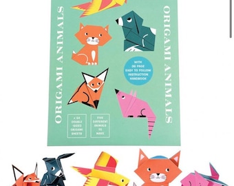 Origami animals kit. Kids crafts. Craft kit. Paper crafts. Children’s crafts. Model making. Craft supplies. Great gift.