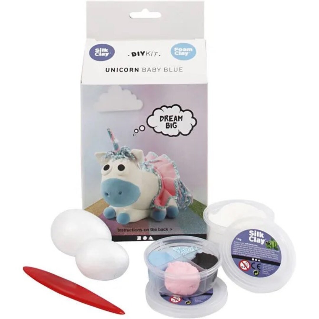 Make Your Own Unicorn Clay Model. Unicorn Baby Blue.unicorns. - Etsy UK