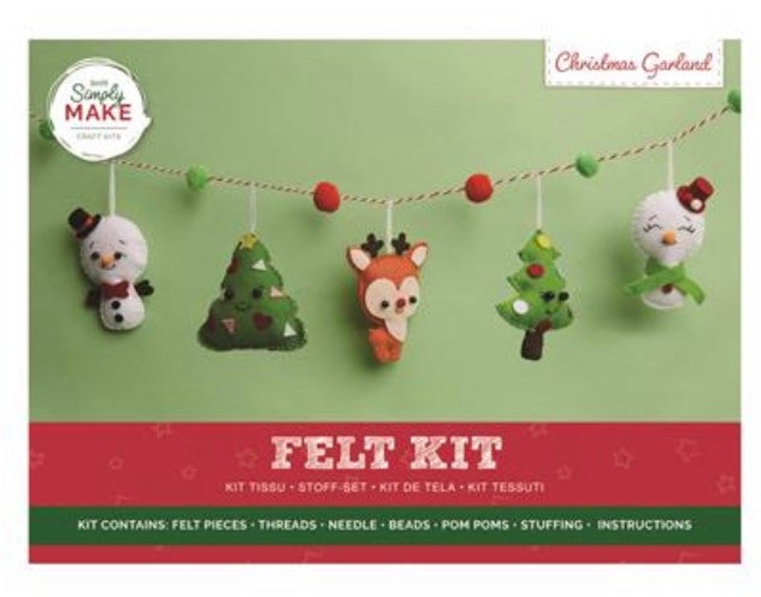Christmas Garland Felt Kit.craft Kit. Easy Kit.make Your Own. Etsy