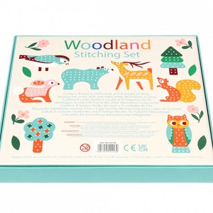 Stitching set woodland animals. Learn to stitch cardboard kit for kids. Craft kit. Great gift. Kids crafts. Threading. Sewing. Hobby. bild 4