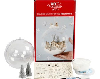 Christmas baubles with decorations craft kit.Great gift. Crafts.Model making.Crafts.Gift. Christmas craft kit. Christmas decorations.