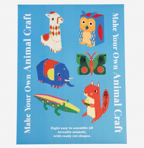Make your own 3D animals kit. Kids crafts. Craft kit. Paper | Etsy