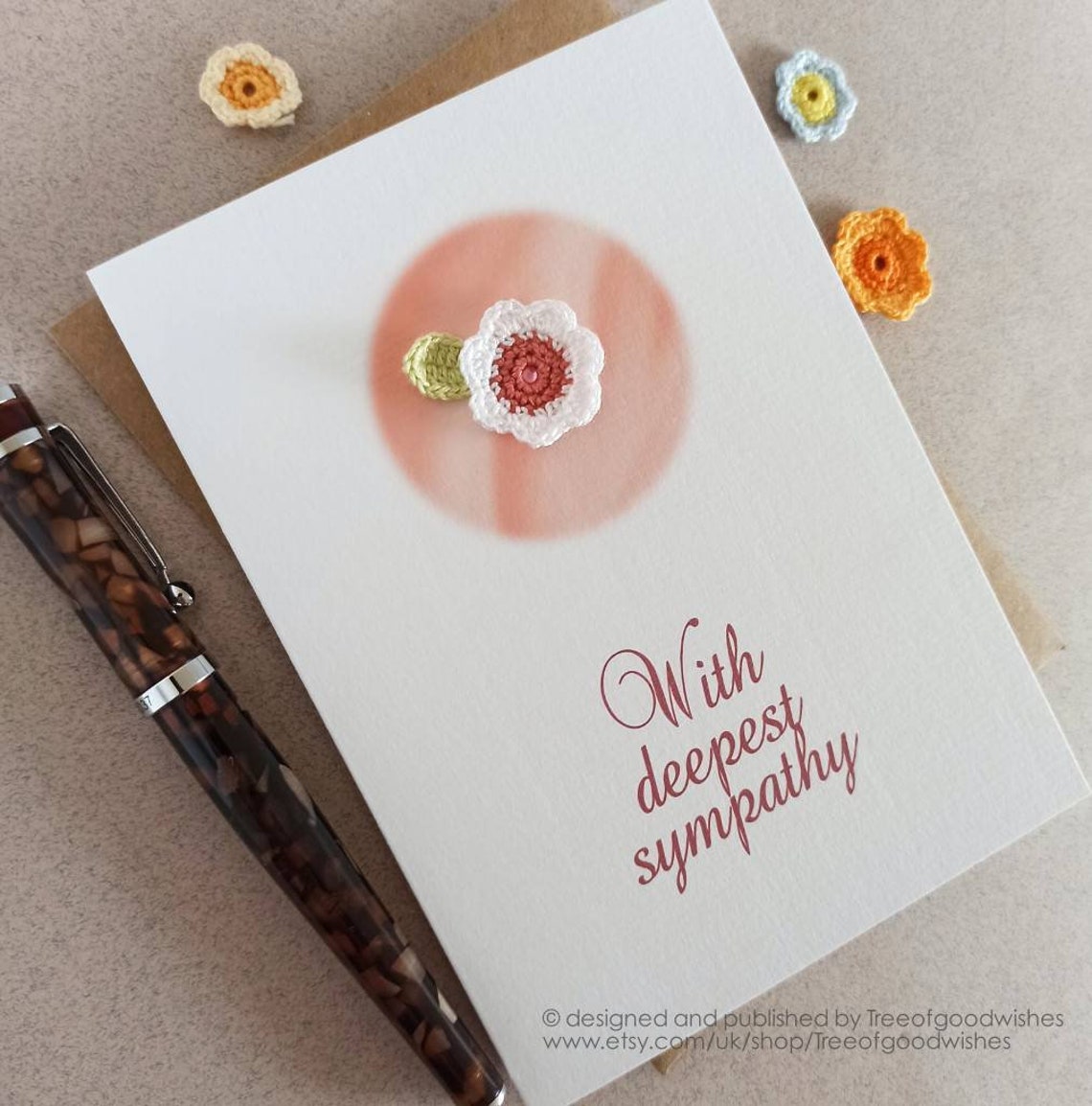 Sympathy Card Uk With Deepest Sympathy Card Condolence Card Etsy UK
