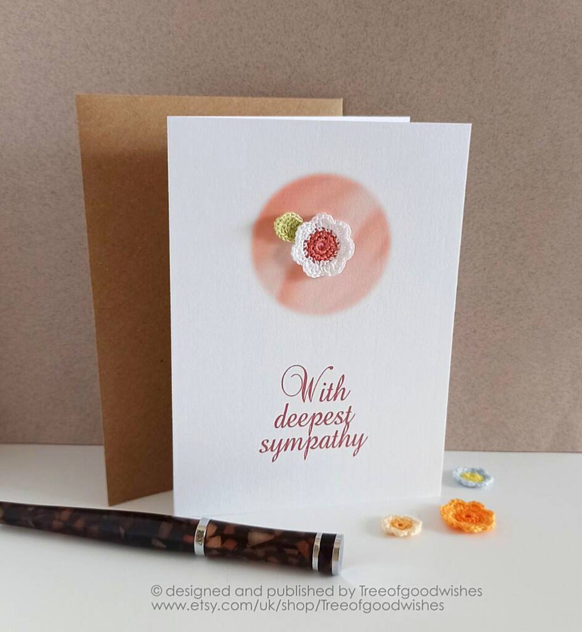 Sympathy Card Uk With Deepest Sympathy Card Condolence Card Etsy UK