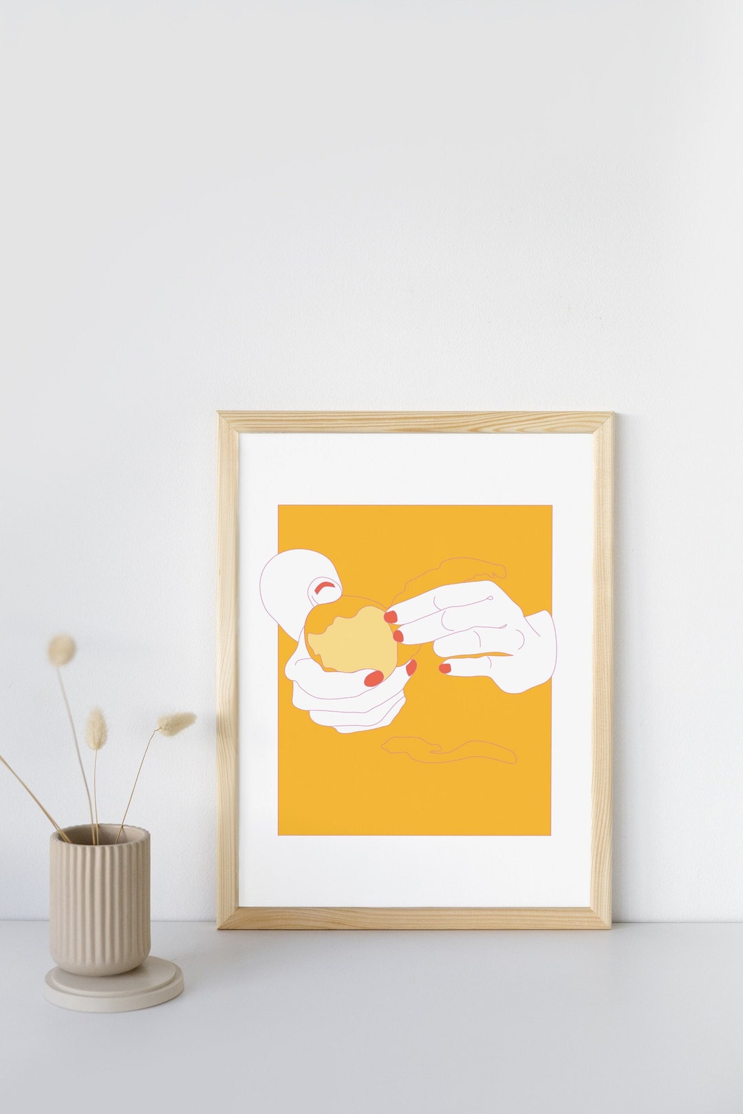 Orange Poster, Maximalist Wall Decor, Eclectic Home Decor, Instant ...