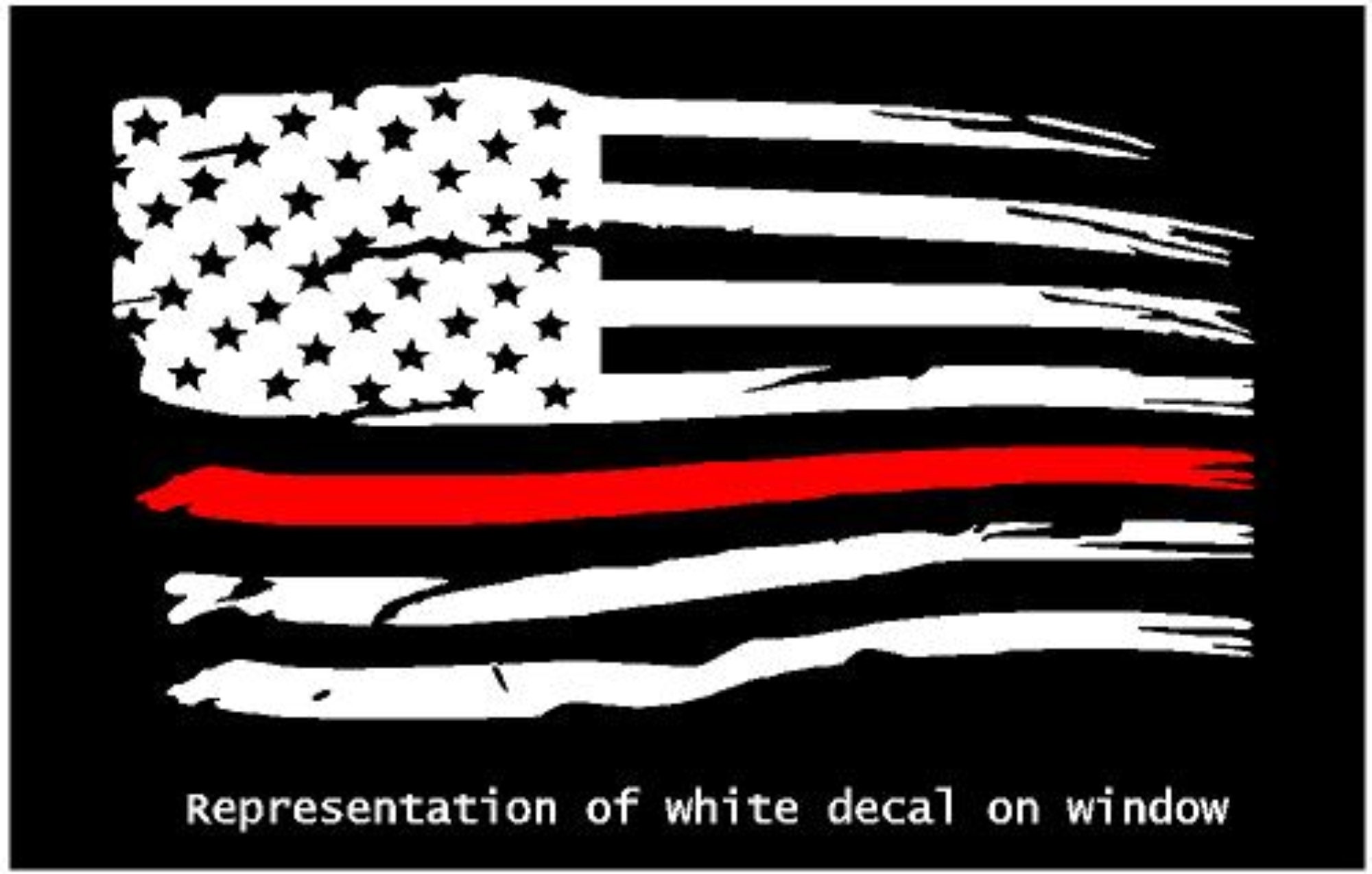Red Line American Flag Decal American Flag Thin Red Line Firefighter