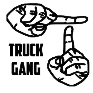 Truck Gang Decal- Truck Decal for Truck Drivers- Truck Gang Sticker- Truck Sticker- Truck Decal- Truck Gang Fans
