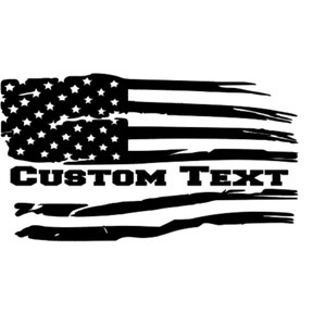 Distressed American Flag Vinyl Decal Sticker- Custom American Flag Vinyl Decal Sticker- Personalized American Flag Decal- Distressed Flag