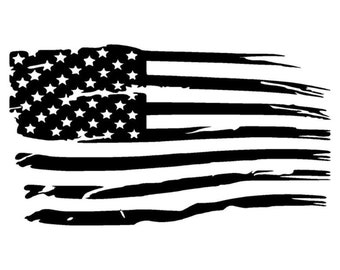 Distressed American Flag Vinyl Decal – Patriotic Car & Laptop Sticker
