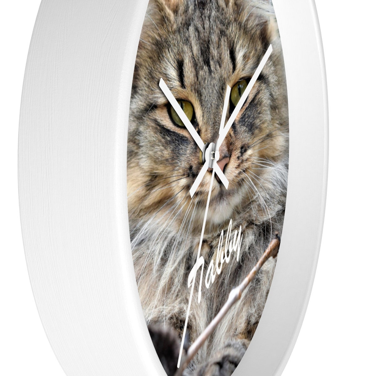 Cat Clock Custom Photo Clock Cat Photo Clock Gift for Cat Etsy