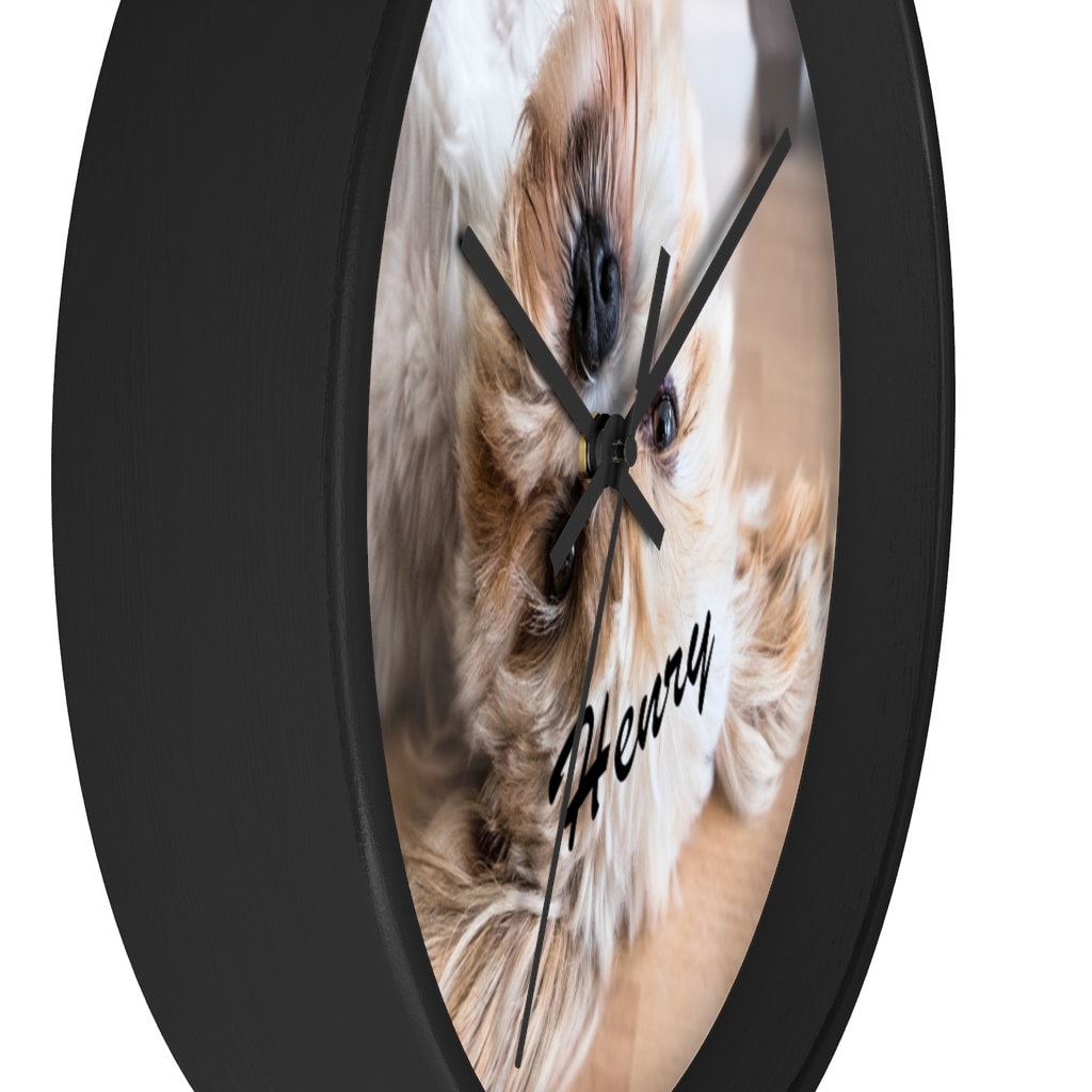 Dog clock Custom photo clock Dog photo clock Gift for dog Etsy