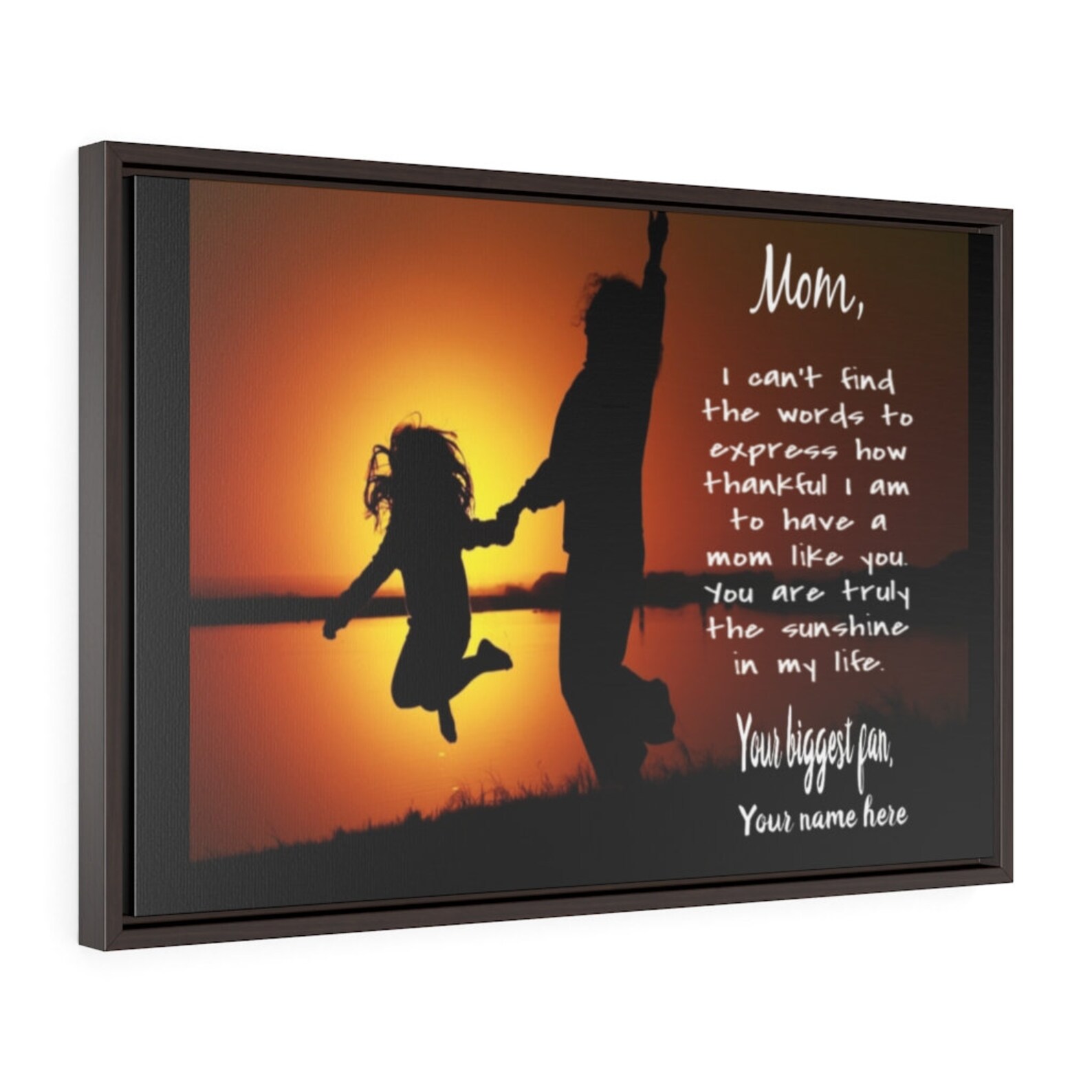 Mom Wall Art Custom Framed Mom Canvas Personalized Gift for Etsy