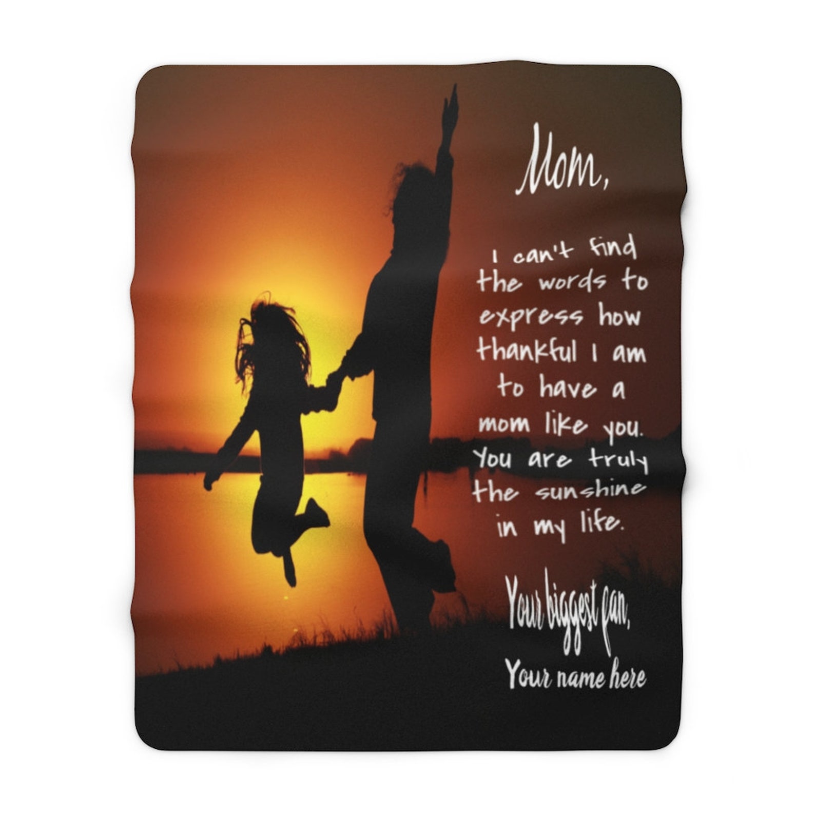 Mom Blanket Custom Mom Fleece Photo Blanket Gift for Mom from Etsy