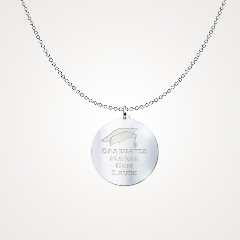 Graduation Necklace Magna Cum Laude Gift Class of 2021 Gift Silver Necklace Graduation Jewelry Gifts for Him or Her