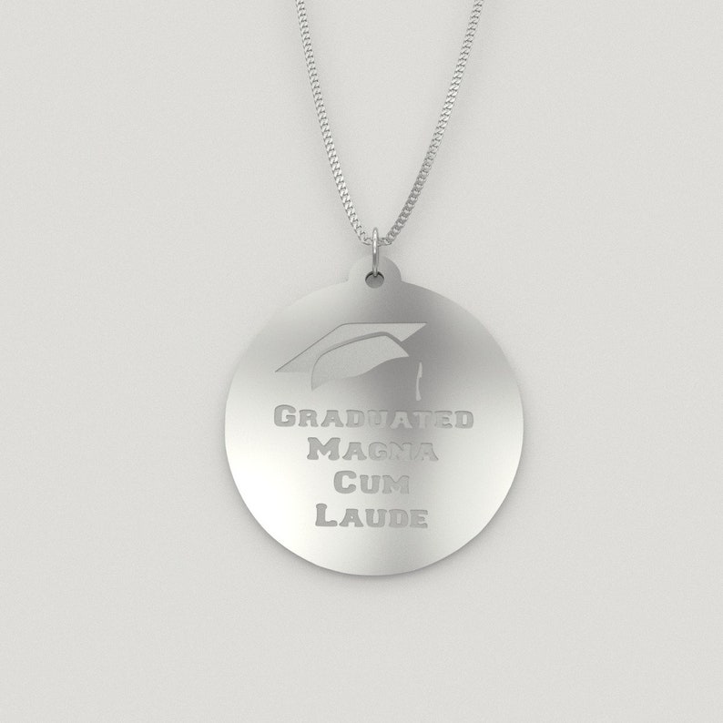Graduation Necklace Magna Cum Laude Gift Class of 2021 Gift Silver Necklace Graduation Jewelry Gifts for Him or Her