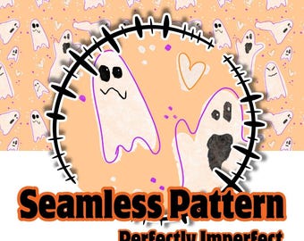 Carta digitale Goofy Ghosts: modello senza soluzione di continuità (download PNG)