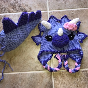Prehistoric hat Triceratops hat Dinosaur hat with matching tail. Halloween costume triceratops dinosaur dino tail dino hat. Easter gift,