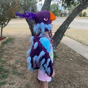 Dromaeosaurus hat and backpack attachment, prehistoric hats, dinosaur hat, Dino Dana Inspired, Christmas gift, Easter basket ideas Dino gift
