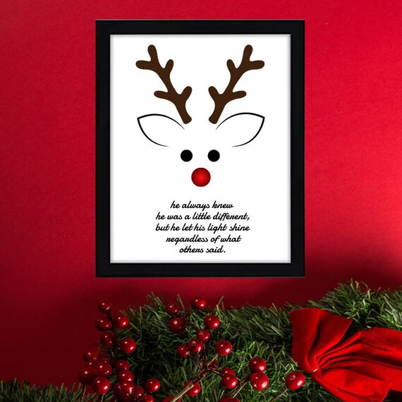 Rudolph The Red Nosed Reindeer And Quote Pdf Print Rudolph The Red Nosed Reindeer And Quote Pdf Print
