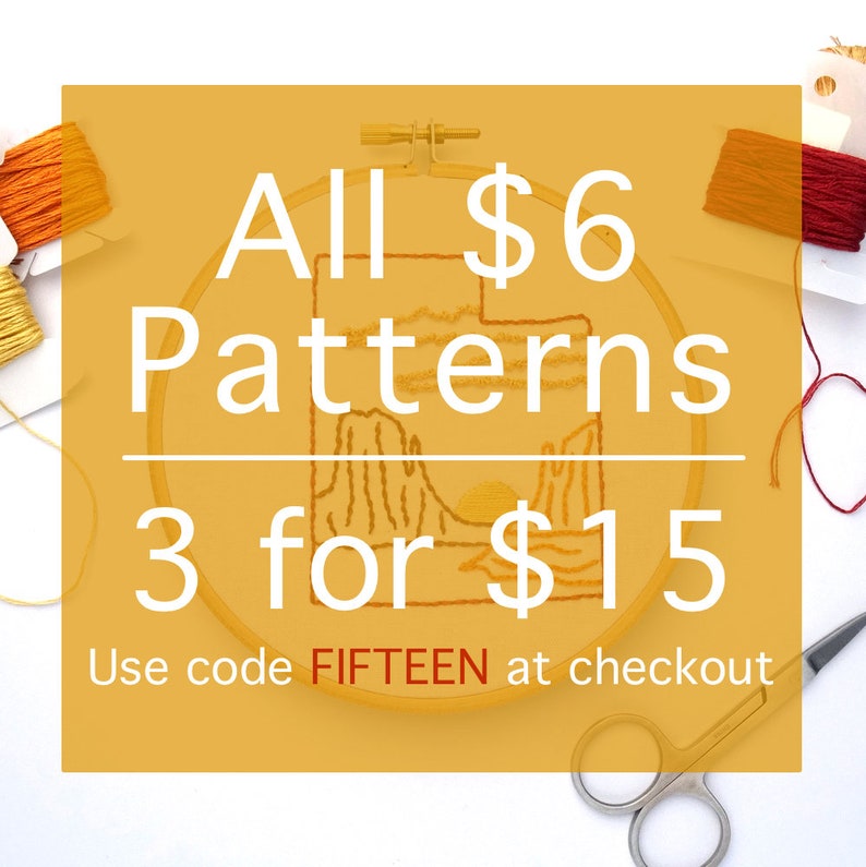 Washington Embroidery Pattern PDF Hand Embroidery Mount Etsy