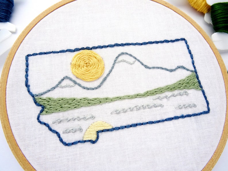 Montana Hand Embroidery Pattern Embroidery PDF Hoop Art DIY Etsy