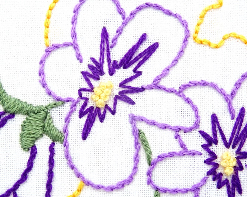 Violet embroidery nwcvq  the violette bouquet  floral hand Violet embroidery nwcvq  the violette bouquet  floral hand