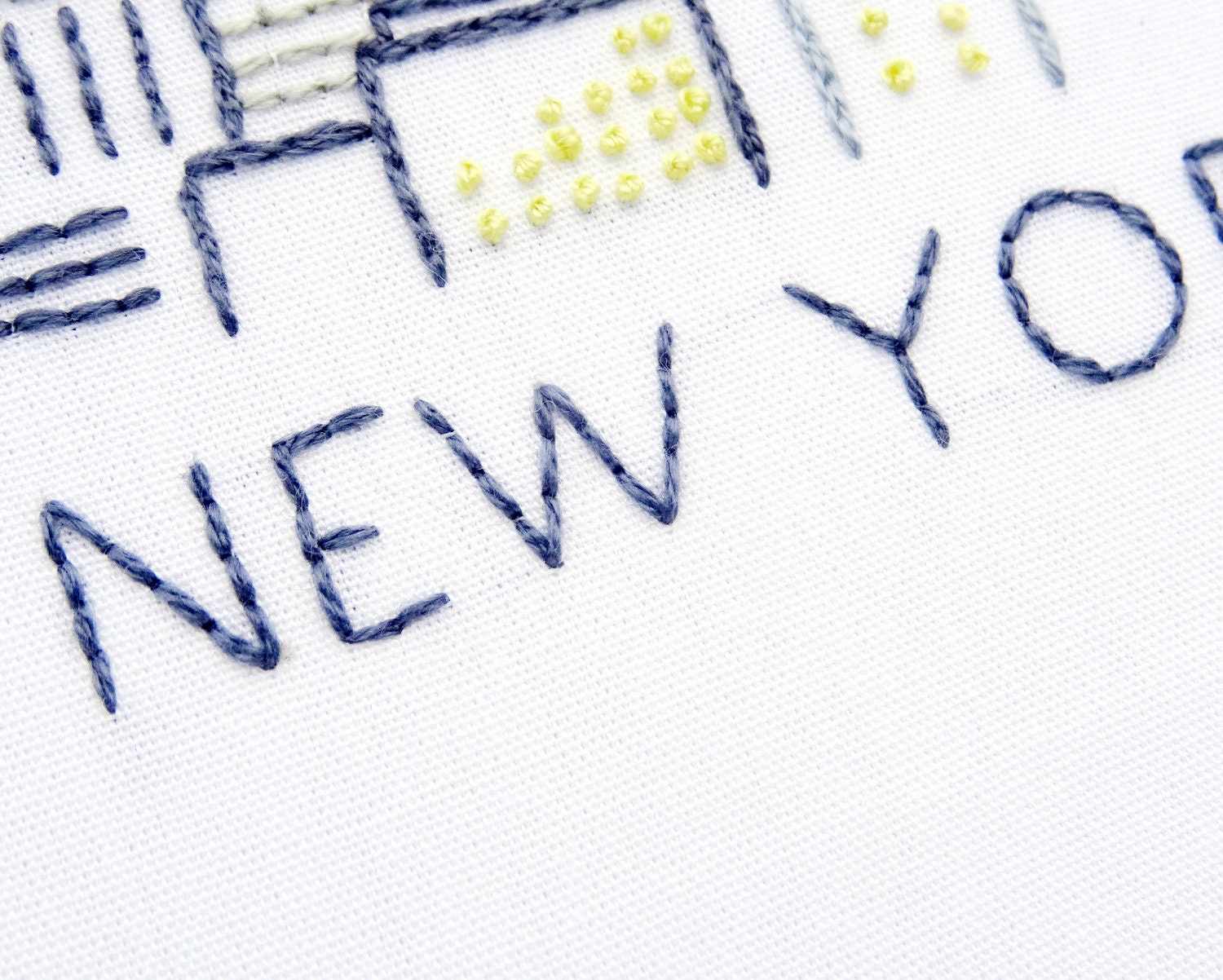 New York City Hand Embroidery Pattern City Skyline Etsy