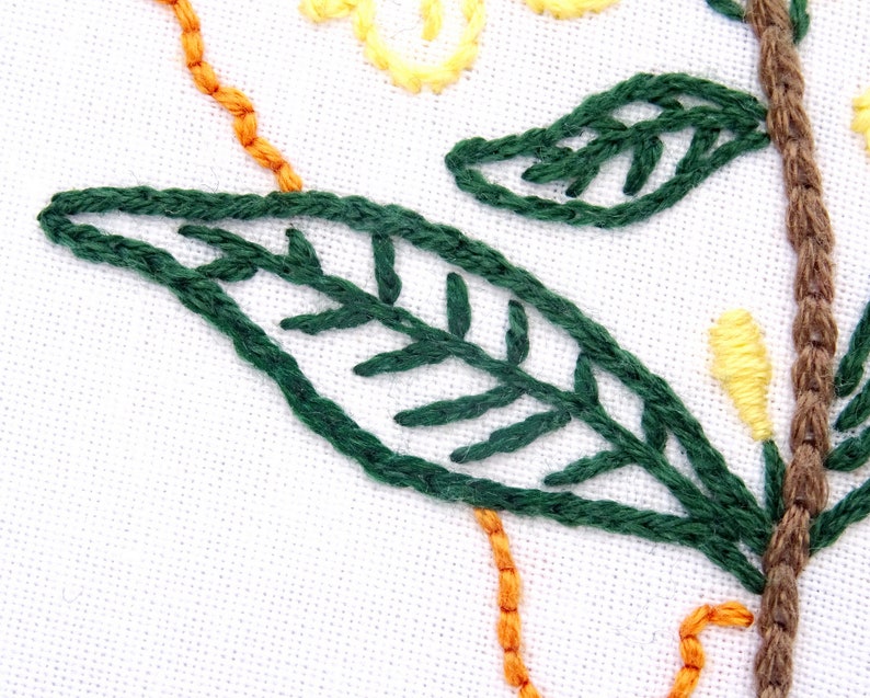 Jasmine Flower Hand Embroidery Pattern PDF South Carolina Etsy