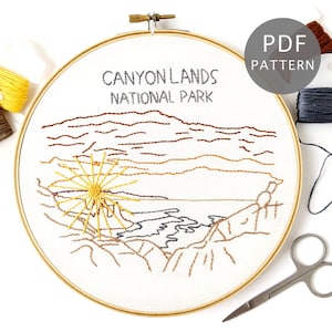 Canyonlands National Park Hand Embroidery Pattern, Utah PDF Download Pattern