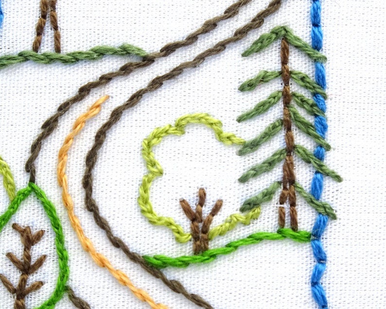 New Hampshire Embroidery Pattern PDF Hand Embroidery State Etsy