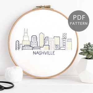 Nashville Skyline Handstickmuster, Tennessee City Design PDF Download