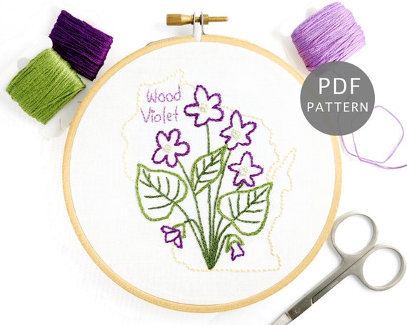 Flowers & Fruit Hand Embroidery Pattern - Wandering Threads Embroidery