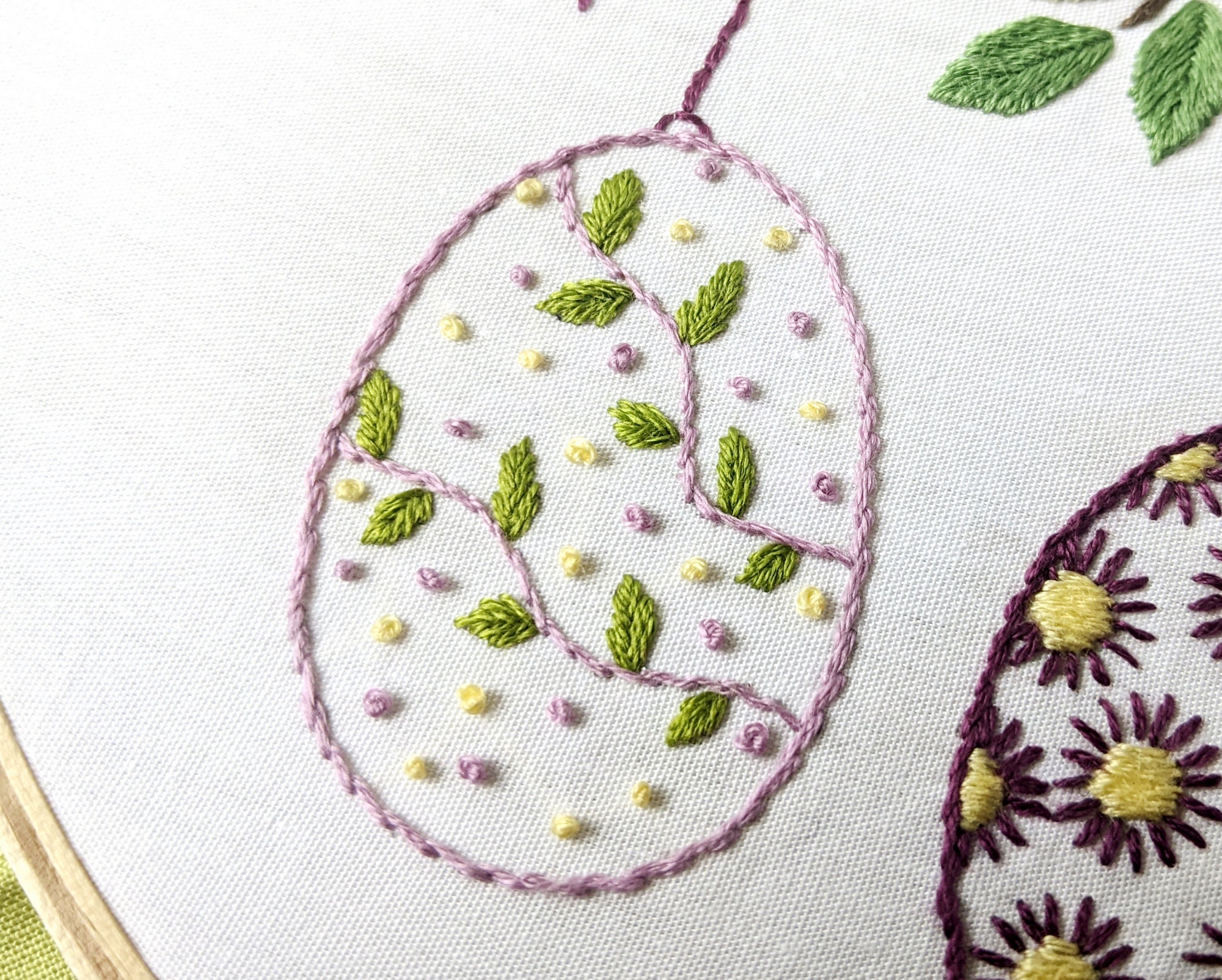 Easter Egg Hand Embroidery Pattern PDF Hanging Spring DIY - Etsy