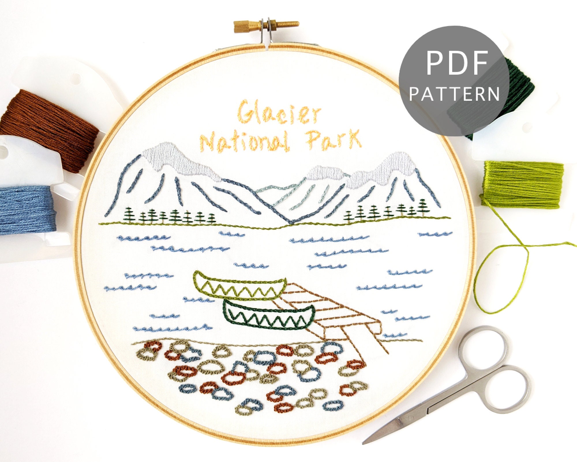 Hand Embroidery Pattern, as the Leaves Turn, PDF Embroidery