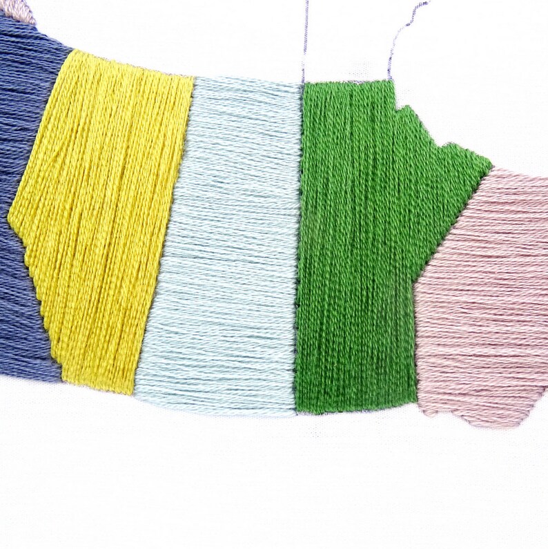 Travel Gift /& PDF Embroidery Canada Embroidery United States Embroidery Mexico Embroidery Travel Map Collection Hand Embroidery Pattern