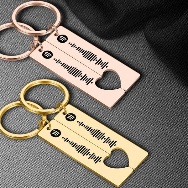 Spotify Code Keychain | Stainless steel | Engraving | Your song | Your Song | Gift idea | Spotify Code | personalized gifts