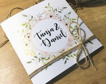 50 Schimmer Hochzeitseinladungen | Einladung zur Hochzeit | Hochzeitskarte | individuelle Karte | Vintage | hochzeitseinladung |
