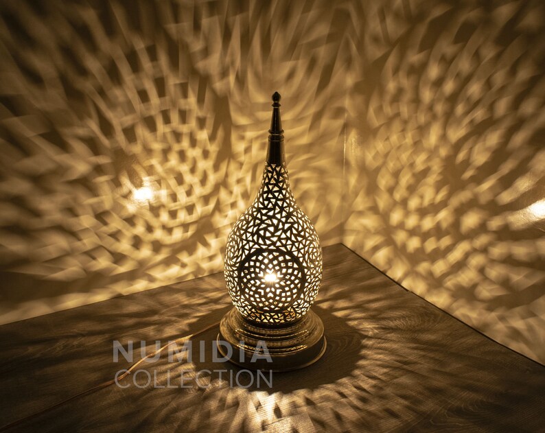 moroccan metal table lamp