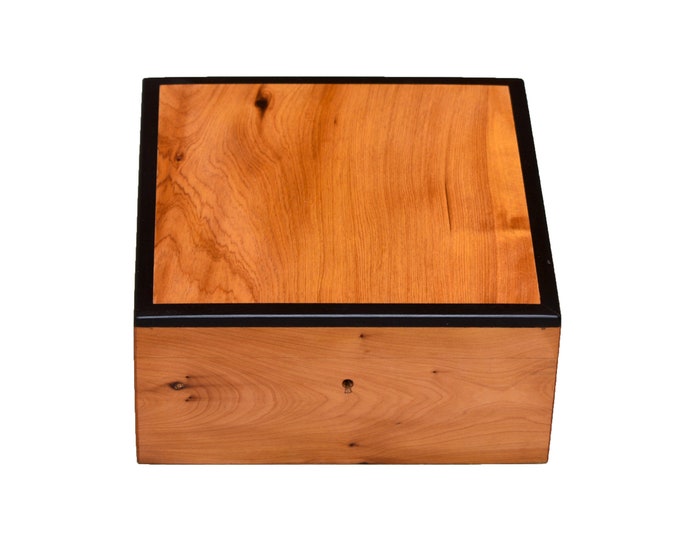 Engraved Photo Box Wooden Keepsake Box Large Personalized Baby Card Wedding Box Wood Burl Photo Box( one of kind )