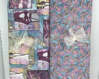1 Yd Each VIP Cranston Print Works 2 Ballet Slipper Coordinated Fabrics 3951803 & 3951795 by Nancy Lefco Designs, LLC 100% Cotton 3/15