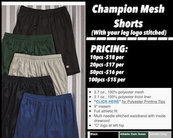 Champion Mesh Shorts With Leg Logo 