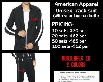 American Apparel Unisex Track suit sets ( With your logo on both )