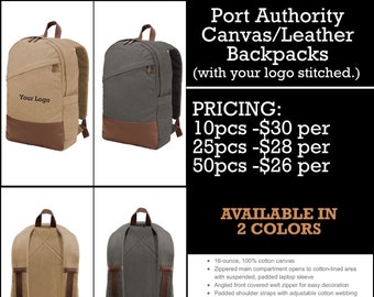 Port Authority Canvas/Leather Bags ( with your logo stitched.)