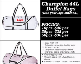 Champion 44L Duffle Bags ( with your logo stitched.)