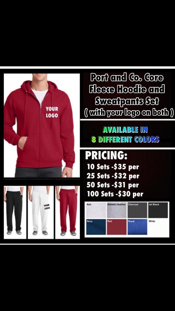zip up hoodie and sweatpants